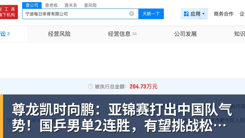 尊龙凯时向鹏:亚锦赛打出中国队气势!国乒男单2连胜,有望挑战松岛辉空